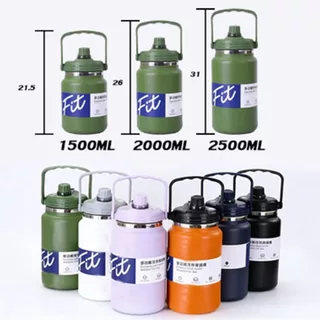 แก้วเก็บอุณหภูมิ กระติกน้ำแสตนเลส SUS304 1.5L/2L/2.5L กระติกน้ำ แก้วไหญ่ อย่างดี กระติกน้ำแข็ง เก็บความเย็นได้ดี ขวดน้ำ