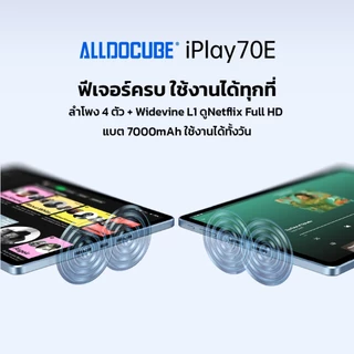 [NEW] ALLDOCUBE iPlay 70E (8+128GB) แท็บเล็ตใส่ซิม 4G จอ 11" 110Hz WUXGA+UNISOC T7300 Android 15 ลำโพง 4 ตัว แบต 7000mAh
