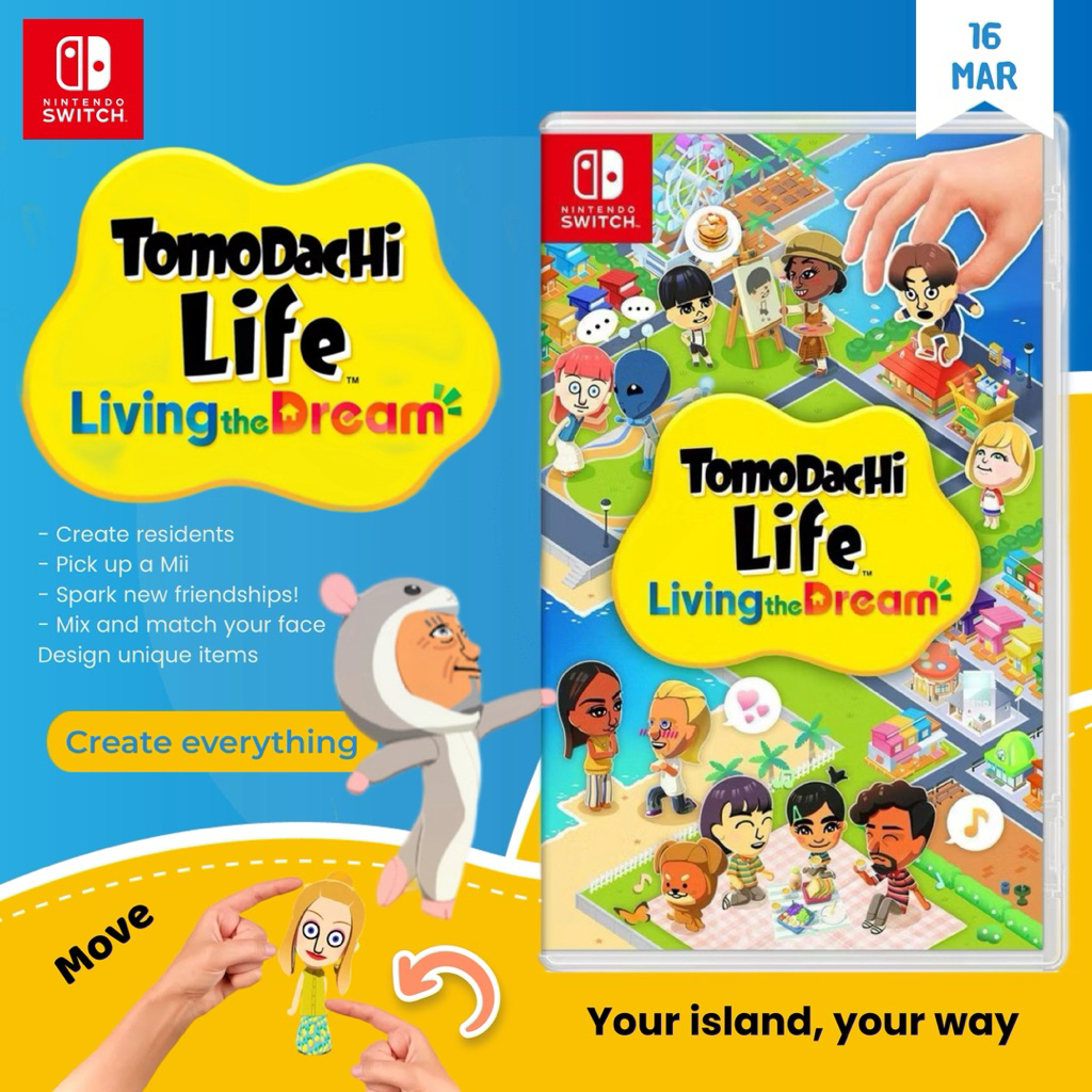 🛵 𝙁𝙖𝙨𝙩 𝘿𝙚𝙡𝙞𝙫𝙚𝙧𝙮!⚡️NSW/NS2 Tomodachi Life: Living the Dream