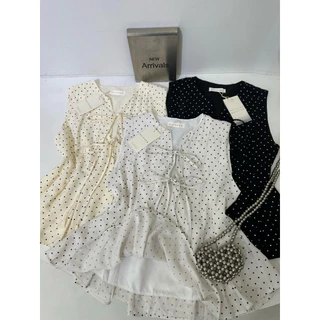 เสื้อแขนกุดลายจุดน่ารักมาก