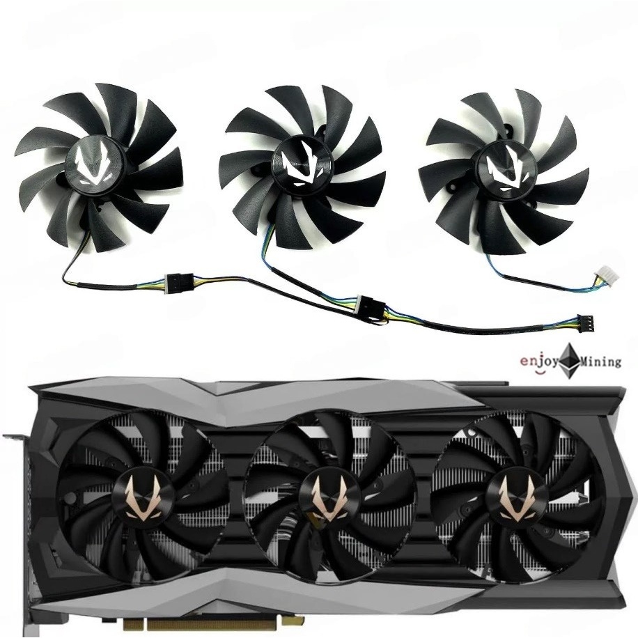 พัดลมการ์ดจอ ZOTAC RTX 2080 Ti 2080S AMP Extreme Graphics Card Cooling Fan GA92S2U