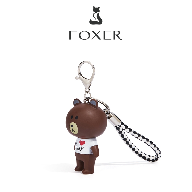 FOXER ميدالية دب كرتوني بحبل مضفور — صورة 3