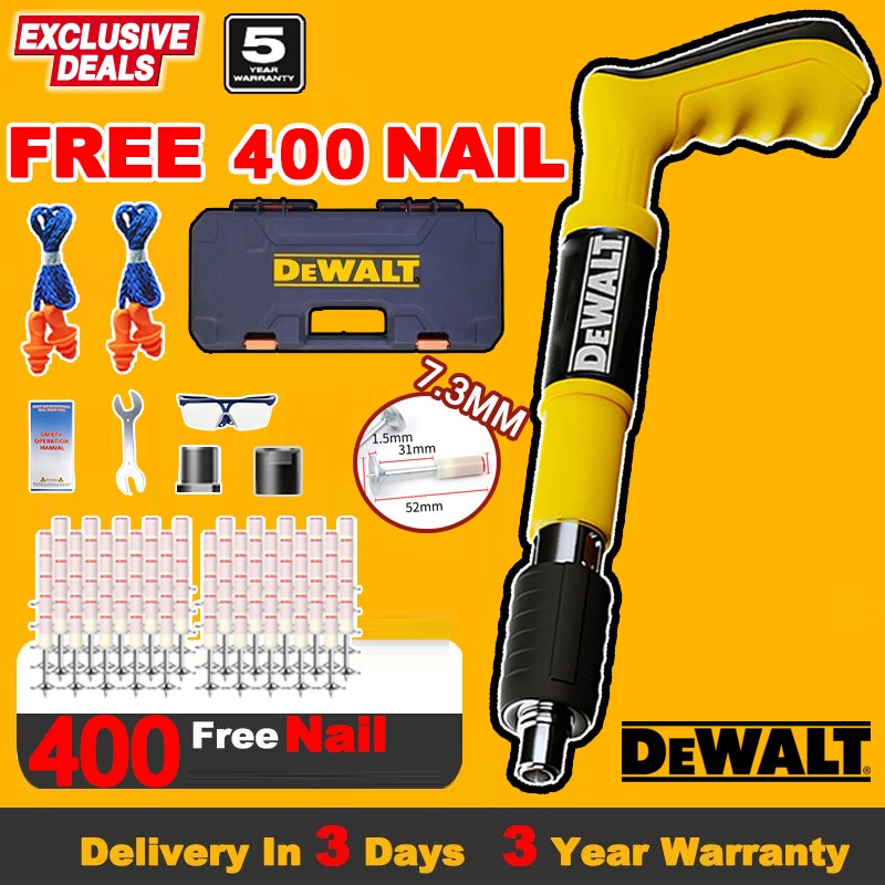 【FREE 400 NAILS】Original ปืนยิงตะปู ยิงยึดได้ทั้งไม้ เหล็ก ผนังปูนไม่ต้องเจาะสว่ miniเครื่องยิงตะปู ไม่มีฝุ่น ไม่มีเสียง