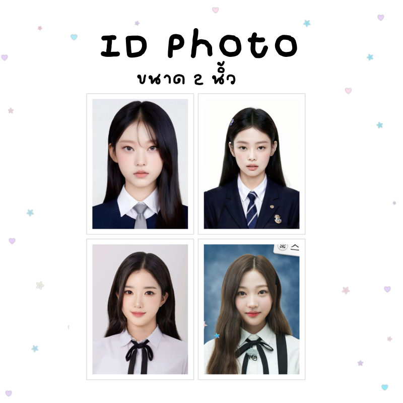 ปริ้นรูปไอดีโฟโต้ ขนาด 2 นิ้ว รูปติดบัตร ID Photo