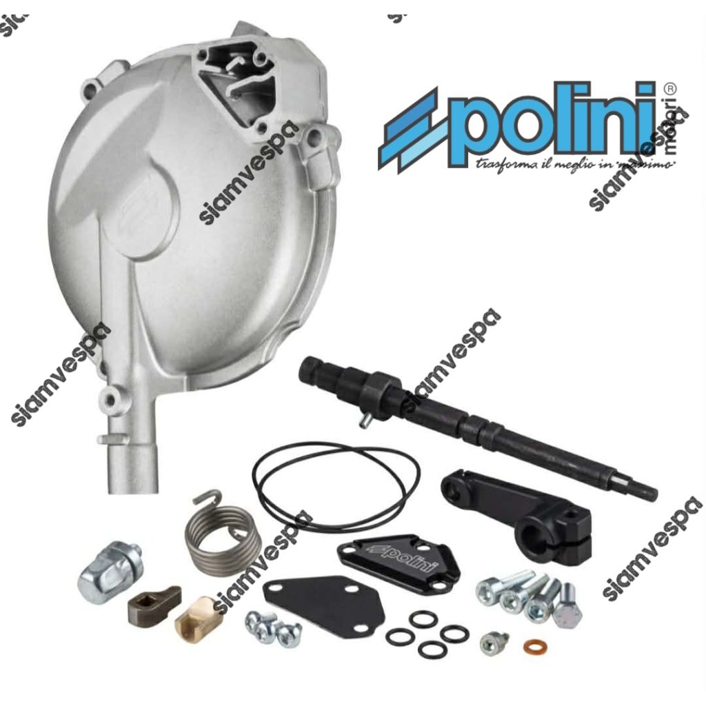 ฝาครัชแต่งpolini  ตัวtop ครบชุด ใส่vespa 59-64,sprint,rally,gl,px,px2017
