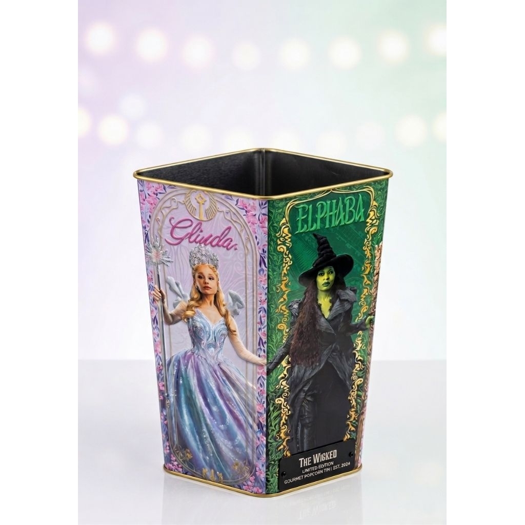 ​[Official] ถังป๊อปคอร์นเหล็ก Wicked For Good Tin Tub (Major Cineplex) 130oz