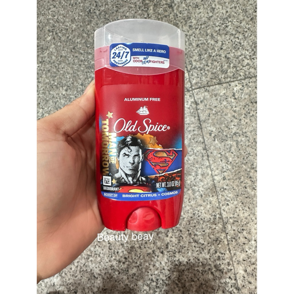 Old Spice Deodorant Man Of Tomorrow Superman Bright Citrus & Cosmos Scent 85g. กลิ่นส้มสดใสและคอสมอส