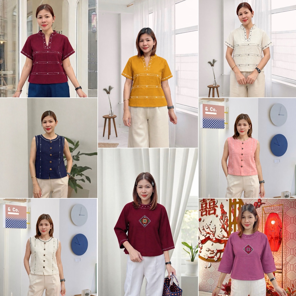 เสื้อผ้าชินมัย งานปักมือ งานปักด้น งานทำมือ สั่งตัดตามออเดอร์เท่านั้น