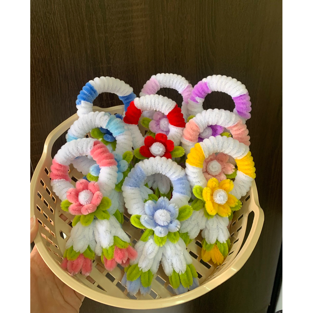 พร้อมส่ง พวงมาลัยลวดกำมะหยี่ พวงมาลัยจิ๋วลวดกำมะหยี พวงมาลัยวันครู พวงมาลัยเล็ก