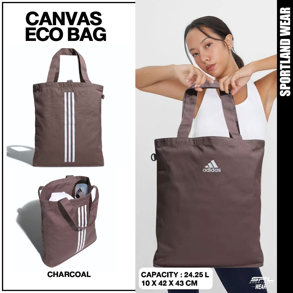 Adidas กระเป๋าผ้า กระเป๋าสะพายข้าง สำหรับผู้หญิง Canvas Eco Bag Sports IM5253 (700)