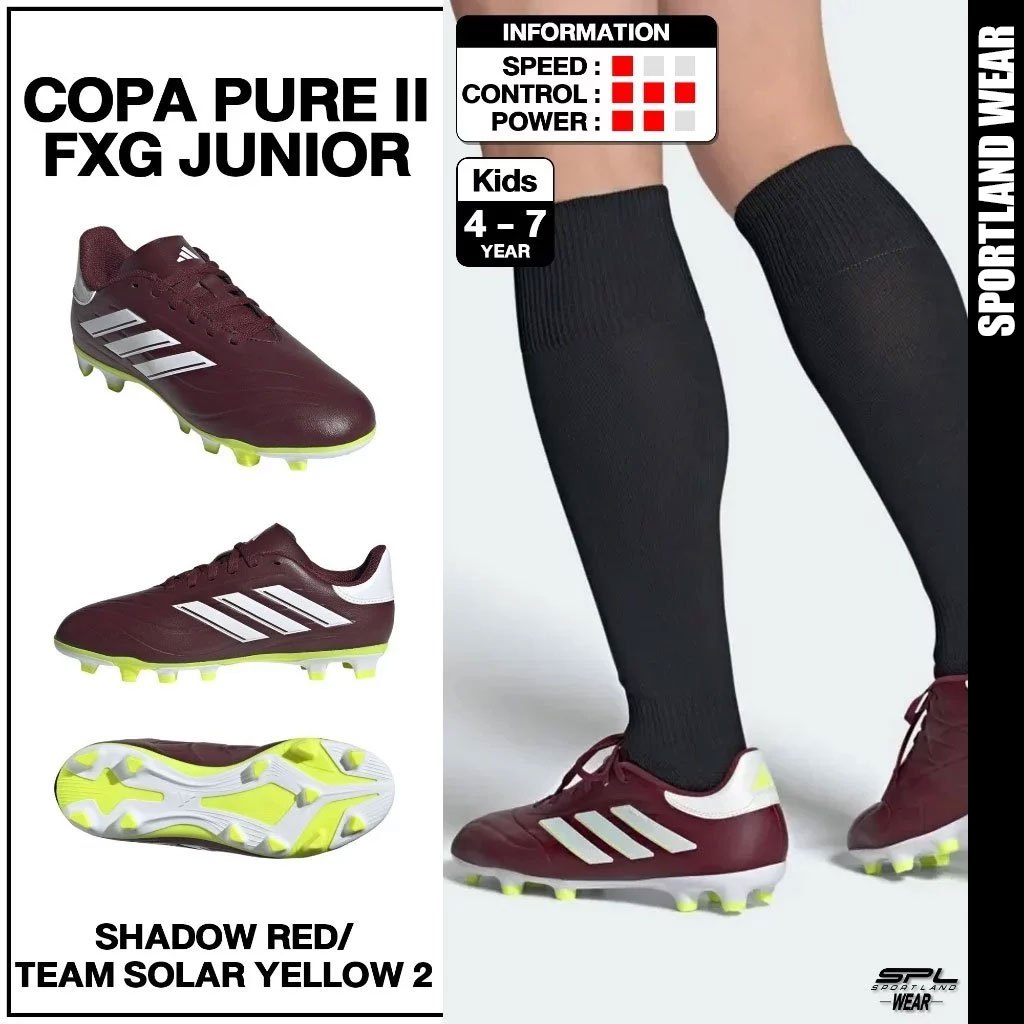 Adidas  อาดิดาส รองเท้าฟุตบอล รองเท้าสตั๊ด สำหรับเด็ก Kids Copa Pure2 Club Flexible Ground IG1102 (1500)