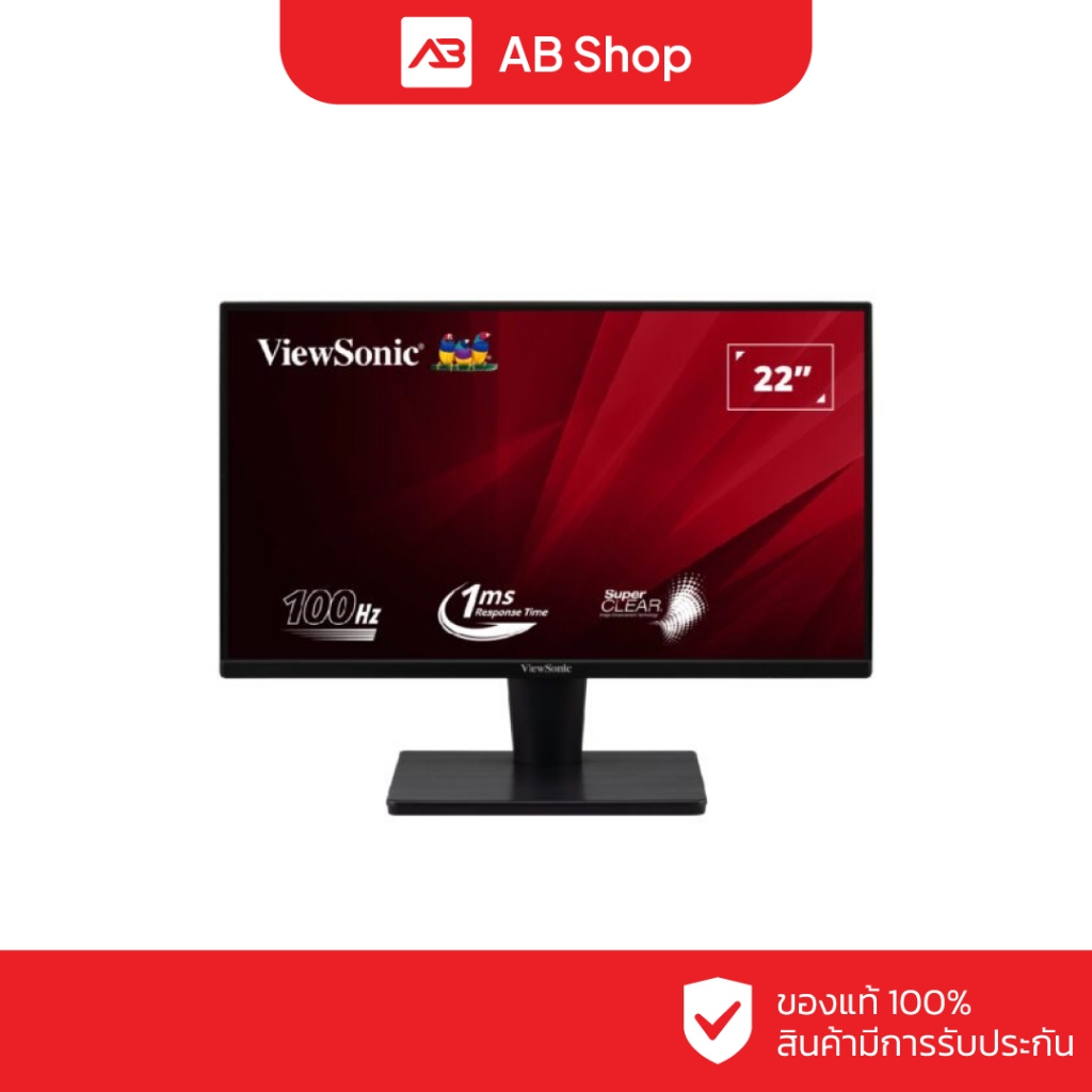 ViewSonic จอมอนิเตอร์ 22″ 1920×1080 (FHD) 100Hz SuperClear VA panel รุ่น VA220-H