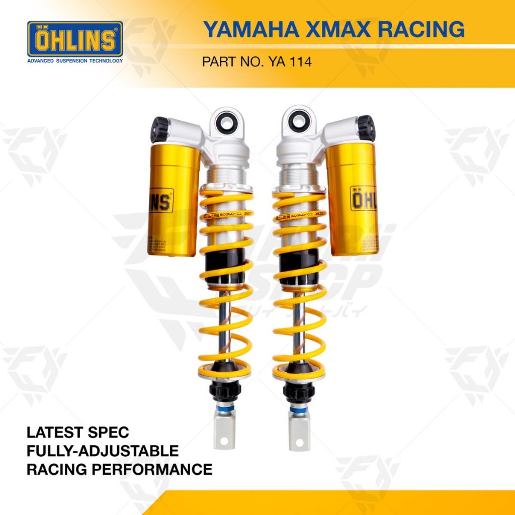 โช๊คแต่ง โช๊คหลัง Ohlins YA114 Race / YA241 / FSK162 สำหรับ YAMAHA X-Max 250/300 2017-2026
