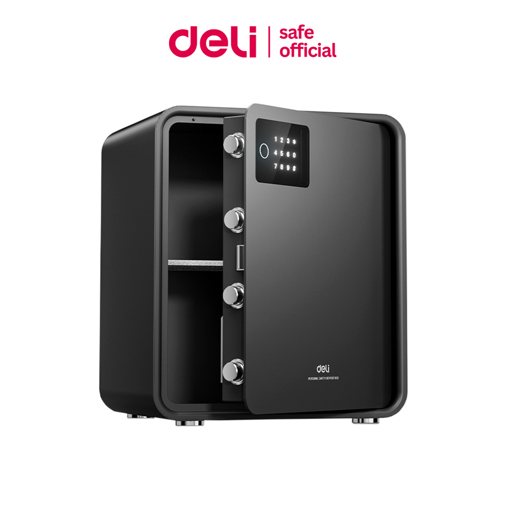 Deli ตู้เซฟ ตู้นิรภัยดิจิตอล รหัส/กุญแจ ประตูอัตโนมัติ แข็งแรง ทนทาน ดีไซน์สวยหรู  Safe box