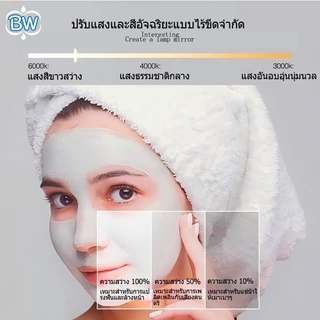 กระจกห้องน้ำ LED ติดผนัง กันฝ้า ไฟสามสี จอแสดงเวลาและอุณหภูมิ มีให้เลือกทั้งแนวตั้งและแนวนอน