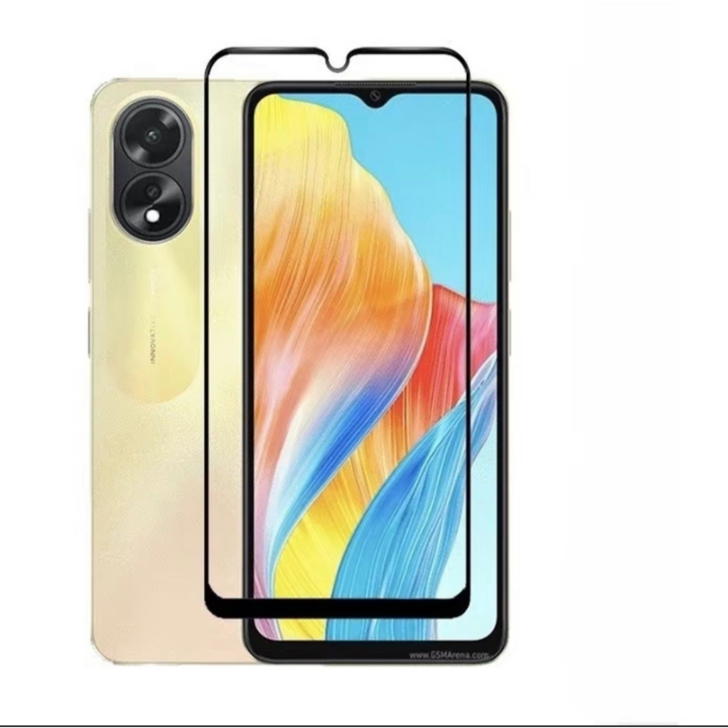ฟิล์มกระจก กันรอย เต็มจอใส 9D สำหรับ OPPO A15 A16K A17 A53 A54 A57 A73 A74 A76 A77 A78 A93 A94 A95 A96 A98 A18 A38 ฟิล์ม