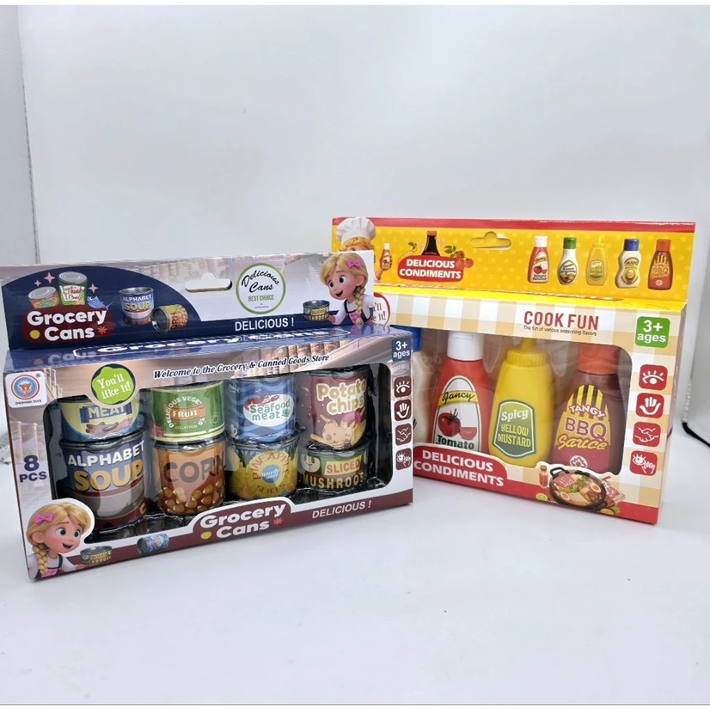 ซอส อาหารกระป๋อง condiments set ของเล่นสำหรับเด็ก