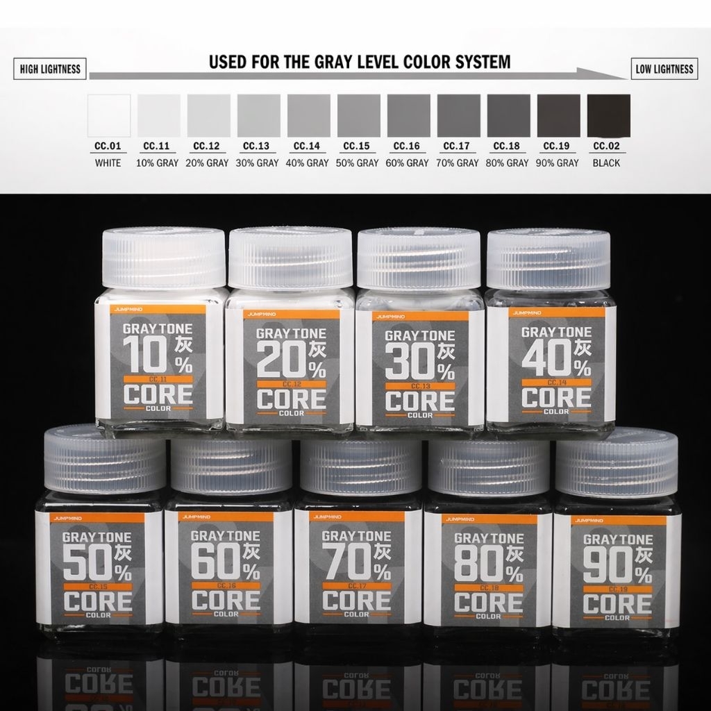 Jumpwind Core Color Gray tone paints CC.01 ~ CC.19