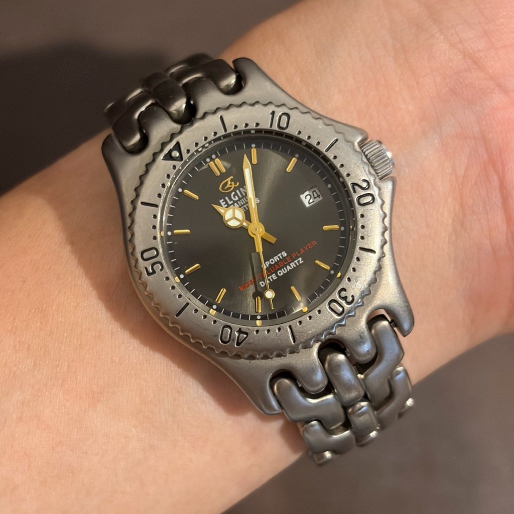 Elgin USA titanium quartz มือสองแท้ 💯 สภาพดีมาก