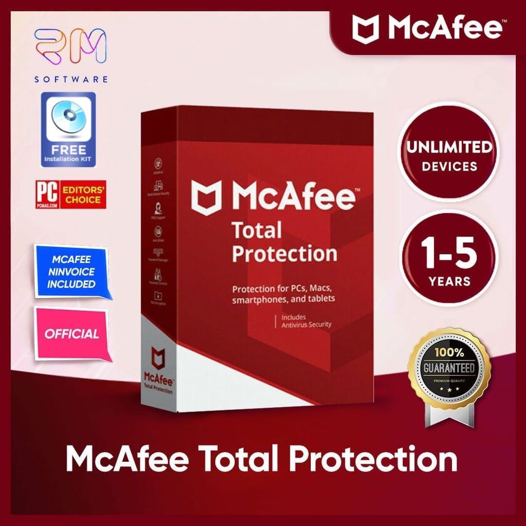 McAfee Total Protection ORIGINAL 1 - 10 Device 1 to 3 year