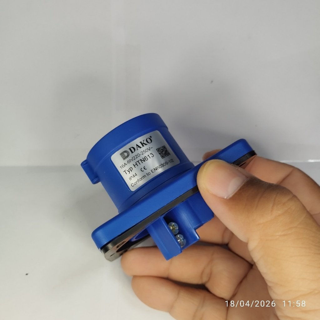 DAKO Power Plug รุ่น HTN613 16A 230V-250V 3Poles(2P+E) IP44 E@h6 ปลั๊กตัวผู้ฝัง