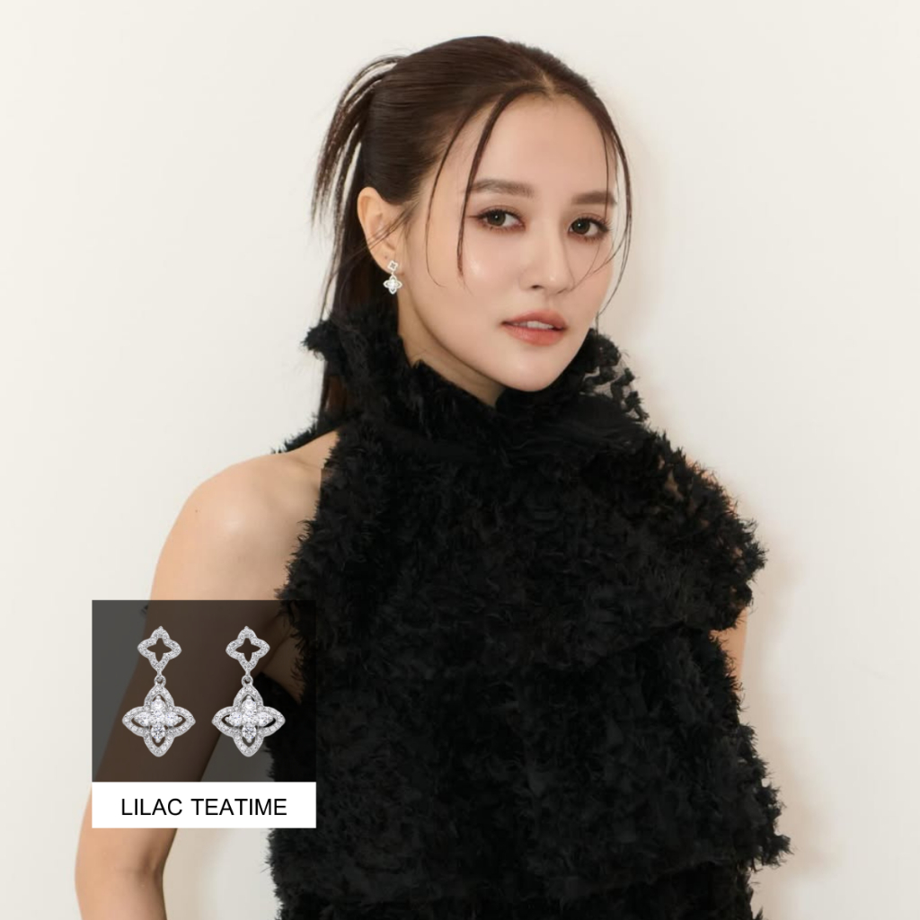 Kind Jewelry ต่างหู เจ้าสาว ต่างหูออกงาน Lilac Teatime 02