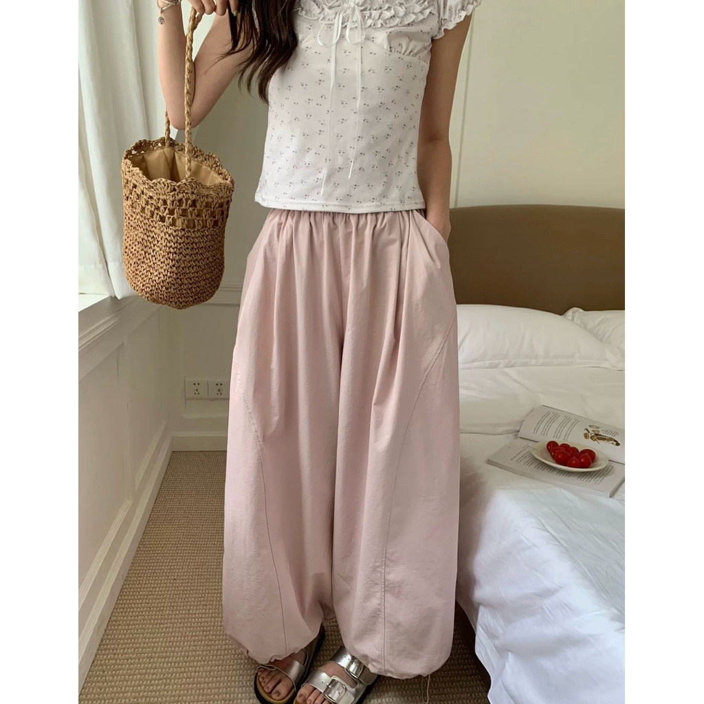 พร้อมส่ง TWOHANDHII BOMBER NYLON PINK PANTS