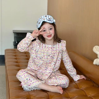 BB261 ชุดนอนเด็กน่ารัก ลาย Hello Kitty สีชมพู ใส่อยู่บ้าน/นอนสบาย