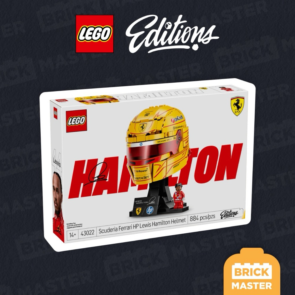 LEGO® Editions #43022 : Scuderia Ferrari HP Lewis Hamilton Helmet (เลโก้แท้ เฟอร์รารี่ F1 หมวก)