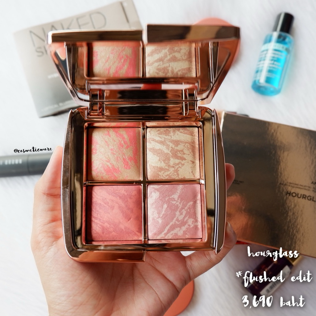 พร้อมส่ง! [ป้ายไทย] hourglass ambient lighting palette - flushed edit (limited edition)