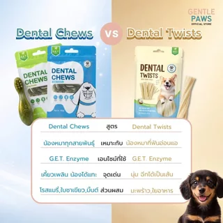 Gentle Paws ขนมขัดฟันชนิดนิ่มสำหรับสุนัข ขนาด 70g Gentle Paws Dental Twists (มีส่วนผสมของไก่)