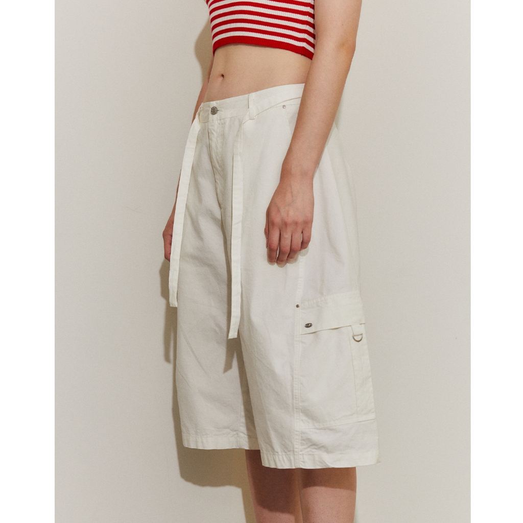 RYA RR Cargo Short Pants กางเกงขาสั้น 3 ส่วน สีขาว คาร์โก้