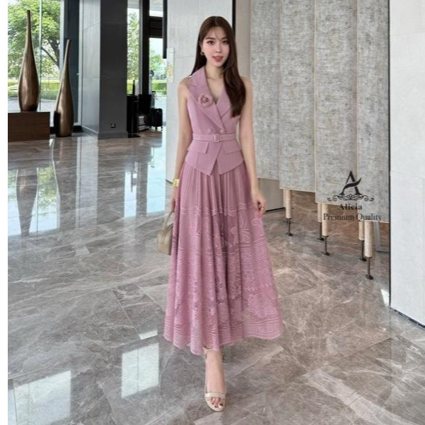 ABIGAIL Setเสื้อทรงเบลเซอร์แขนกุด working woman