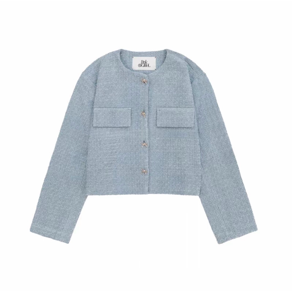 BNK milan รุ่น Bow blue jeans tweed jacket (ส่งต่อ)
