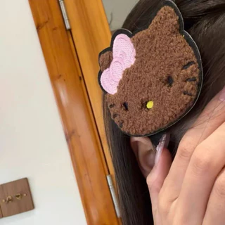 แผ่นแปะไรผม Hello Kitty Chocolate Cute แผ่นใหญ่ ติดง่าย