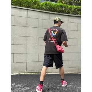 เสื้อยืด Human Made แท้ DUCK GRAPHICTee แขนสั้นขั้นพื้นฐาน เสื้อยืดสไตล์เดียวกันสำหรับคู่รั
