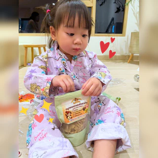 หมูหยองกรอบคั่วเตาถ่าน สำหรับเด็ก [สูตรน้ำตาลน้อย โซเดียมต่ำ]ไม่ใส่วัตถุกันเสีย ไม่ใส่ผงชูรส หมูหยองเด็ก ขนมเด็ก Healthy