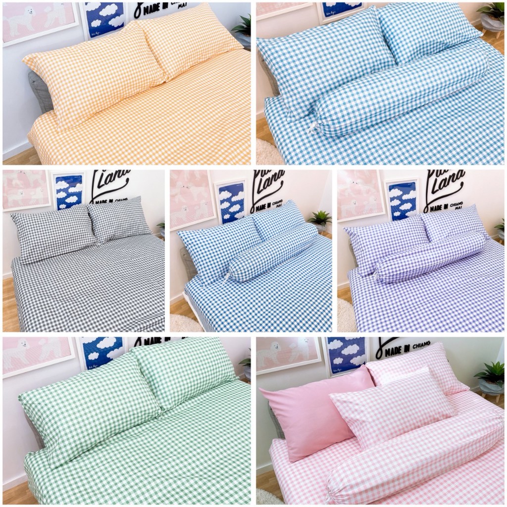 🌼พร้อมส่ง ผ้าปูที่นอน 3.5/5/6 ฟุต มียางรัดมุม 4 มุม เลือกสีเลือกลายตามใจคุณ เนื้อผ้าคอตตอนนุ่ม