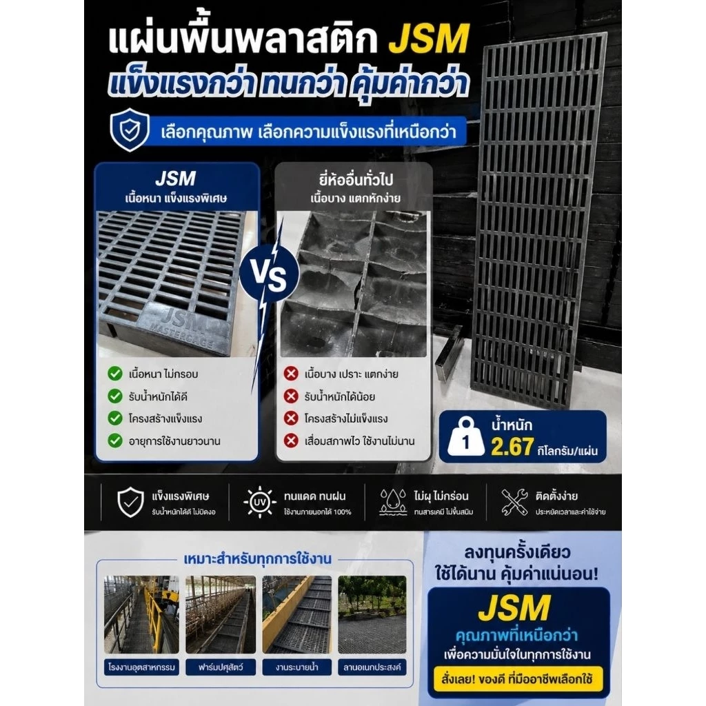 พื้นพลาสติกแสลท 30x100x5cm ปูพื้น กรงสัตว์เลี้ยง โรงเรือน thumbnail 4
