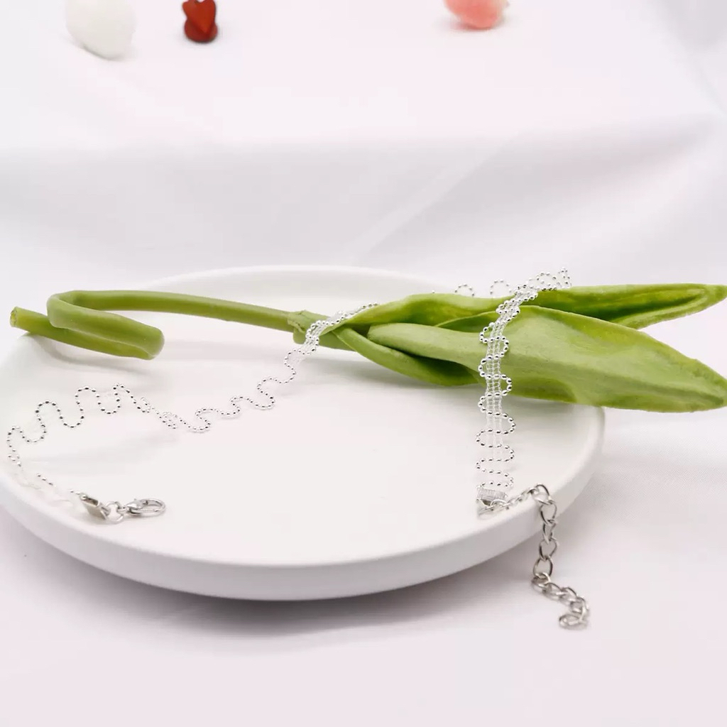 โชคเกอร์แฟชั่น สร้อยคอ เครื่องประดับ   SET AA-007 พร้อมส่งจากไทย ราคา ถูกที่สุด ดีลบีเคเค แกลเลอรีภาพที่ 5