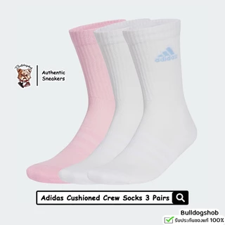 Adidas ถุงเท้าแพ็ค 3 คู่ Cushioned Crew Socks JC9382 - แท้/ป้ายไทย