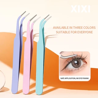 XIXI แหนบติดขนตาปลอมแบบแม่นยำ เครื่องมือช่วยต่อขนตา ปลอดภัย สำหรับช่างแต่งหน้า ใช้งานง่าย มืออาชีพ
