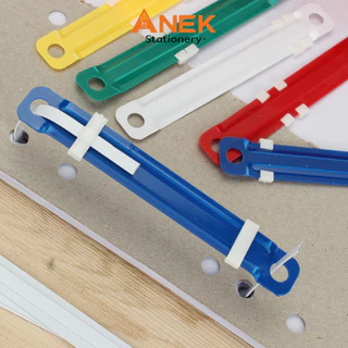 ลิ้นแฟ้มพลาสติก Paper Fastener ใช้จัดเก็บเอกสารเข้าเล่มให้เป็นระเบียบ [50ชิ้น/กล่อง คละสี]
