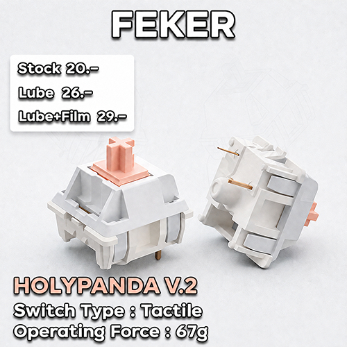 [ของพร้อมส่ง] FEKER Holypanda V.2 ฟิลคล้าย Drop 80-90% [Tactile 67g 3 Pin ]    | By.Clickclickswitch