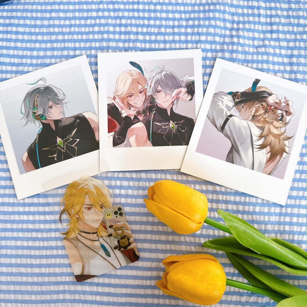 (✅พร้อมส่ง) Photocard & การ์ดใส Kaveh Alhaitham : Genshin Impact (เซ็ต 4ใบ)