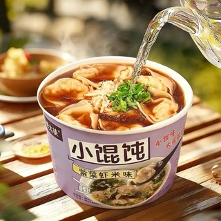 เกี๊ยวสาหร่าย บะหมี่กึ่งสำเร็จรูป สะดวกในการเตรียม85g 小馄饨冲泡即食