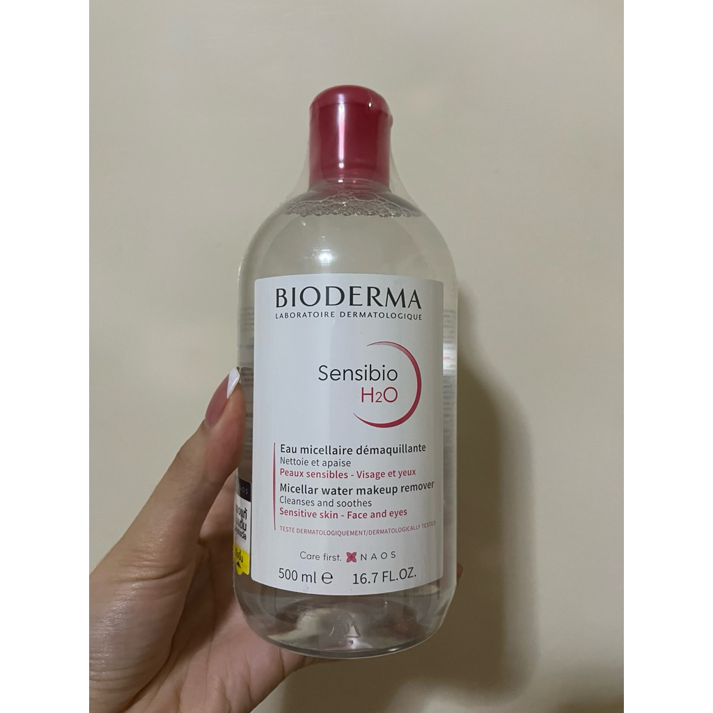 500 มล. Bioderma Cleansing Water อ่อนโยนต่อผิวบอบบาง ขนาดใหญ่ ใช้งานสะดวก