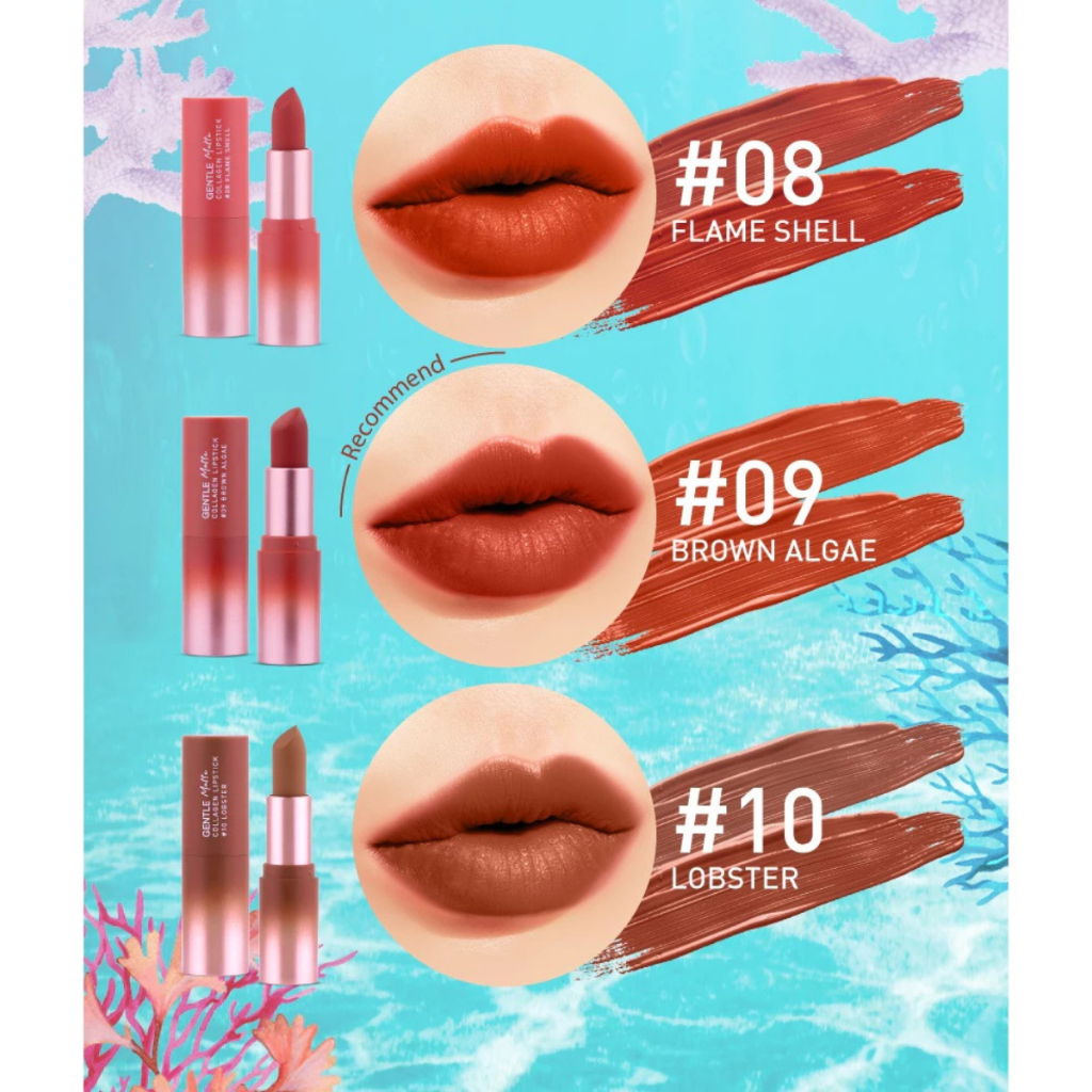 เบบี้ไบร์ท เจนเทิล แมทท์ คอลลาเจน ลิปสติก BABYBRIGHT GENTLE MATTE COLLAGEN LIPSTICK (ปริมาณ 3.7g.) มีให้เลือก 10 เฉดสี รูปที่ 3