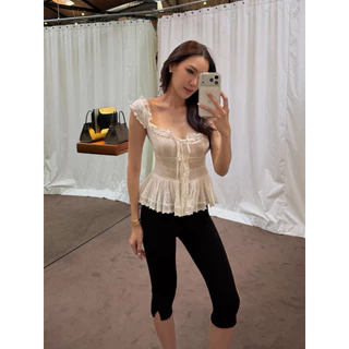 MACHMACHTHELABEL - Emily Lace Top (เสื้อลูกไม้ off-shoulder) - (PREORDER)**