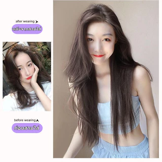 [จัดส่งจากประเทศไทย] แฮร์พีชแบบช่อ แพตรง เซ็ต 3 ชิ้น ยาว 50cm/ 60 cm เพิ่มผมยาว 2 กิ๊บ ทำลอน/หนีบได้ ไหมนิ่มเหมือนผมจริง